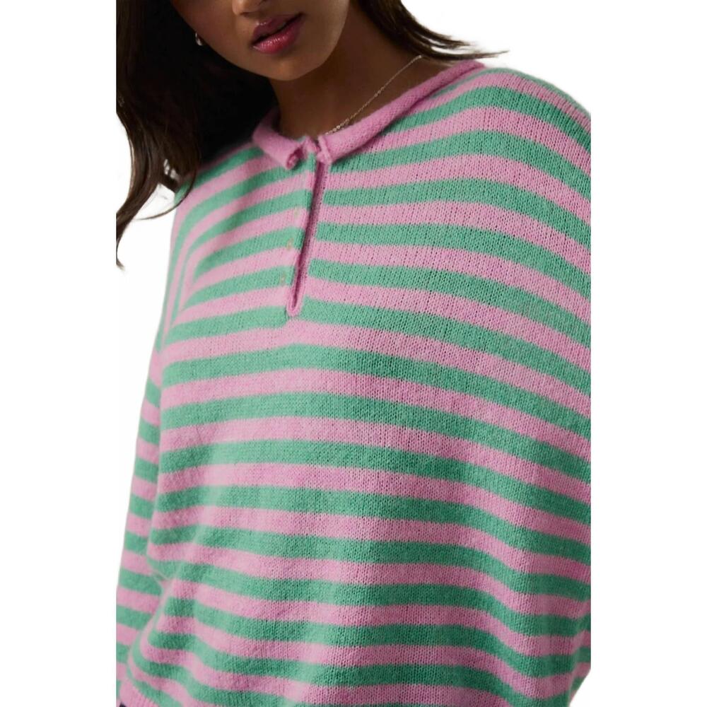 NEW AZALEA laurel henley sweater in pink/mint - Picture 4 of 4